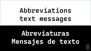 🏷️Abreviaturas mensajes de texto abbreviations text messages inglesespañolCAT ENGLISH [upl. by Erotavlas]