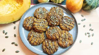 Easy Flourless Pumpkin Cookies  Kolacinja so tikva bez brasno [upl. by Squier]