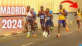 SUPERHUMAN LAST 1KM Madrid Half Marathon 2024 Race Highlights [upl. by Ermey]