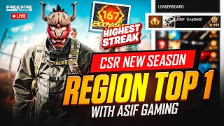 New Season Cs Rank push In Region Top 1 Lobby With Highest Streak Ever 🤯  Garena  Free Fire [upl. by Zandra]