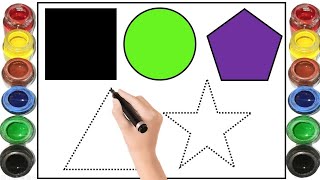 Learn ShapesColorsEducational video for Kids  2d shapes drawing  Preschool Learning for toddlers [upl. by Downe335]