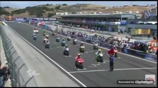 Rossi vs Stoner Laguna Seca 2008 ITA [upl. by Katherina]