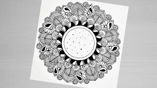 How to make mandala art  Easy mandala art step by step [upl. by Ahras359]