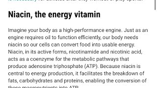 Niacin the energy vitamin health is wealth [upl. by Rosalyn]