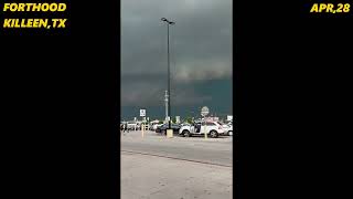 Huge Supercell Tornado Hit Killeen Fort Hood Texas Hail  Tornado 2023 [upl. by Gallager]