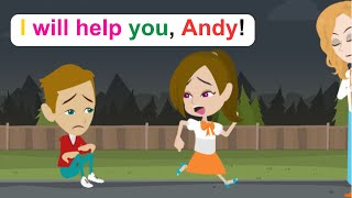 An important day for Andy  English Funny Animated Story  Ella English [upl. by Carmina705]