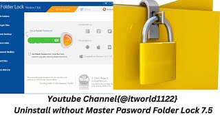 How to uninstall folder lock 75 without master password folderlock howto passwordreset tricks [upl. by Kirtap]