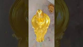 🕉️Shivling 🖌️ par gold 🪙 ka kam art love rajasthanartist20 shorts gold lagana [upl. by Faith]