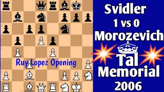 Peter Svidler vs Alexander Morozevich  Tal Memorial 2006 chess [upl. by Banerjee]