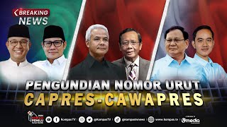 BREAKING NEWS  Pengundian dan Penetapan Nomor Urut CapresCawapres Pemilu 2024 [upl. by Weirick484]