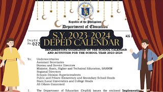 DEPED school calendar SY 20232024 [upl. by Harak]