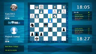 Chess Game Analysis Kpe2001  Rajesh Samal 01 By ChessFriendscom [upl. by Bores800]