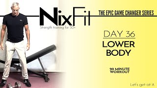 20 min best lower body dumbbell home workout follow along women amp men 50  NixFit [upl. by Lincoln]