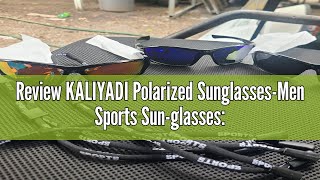 Review KALIYADI Polarized SunglassesMen Sports Sunglasses Mens Sunglasses Polarized UV Protection [upl. by Thaddus]