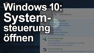 Windows 10 Systemsteuerung öffnen ✓ [upl. by Nolahs41]