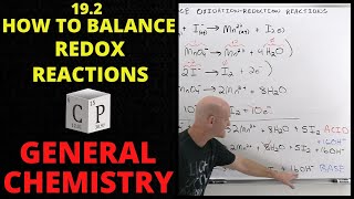 192 How to Balance Redox Reactions HalfReaction Method  General Chemistry [upl. by Rutger]