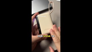 Vivan Powerbank dgn built in cable type C real capacity pastinya hidupcanggih [upl. by Oznohpla26]