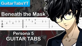 Persona 5  Beneath the Mask Guitar Tutorial  Guitar Lesson  TABS [upl. by Mic]