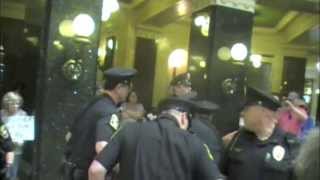 WI Capitol Police Attack Damon Terrell For Observing Sing Along [upl. by Oelgnaed]