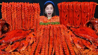 불닭 낙지 🐙 해산물 FLEX 매운 볶음짬뽕 먹방 Spicy Octopus Seafood Stir Fried Jjamppong Recipe Mukbang ASMR Ssoyoung [upl. by Zigrang]