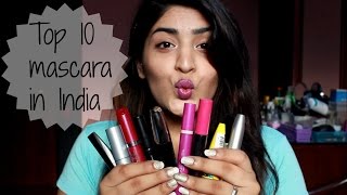 Top 10 Mascaras Available in India  Drugstore [upl. by Adaynek933]