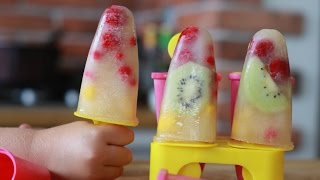 Domowy przepis na lody owocowe wegańskie lody  FRUIT POPSICLE [upl. by Nordek]