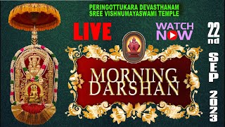 Peringottukara Devasthanam  Vishnumaya Morning Live Darshan  SEP 22 2023 [upl. by Ydniahs]