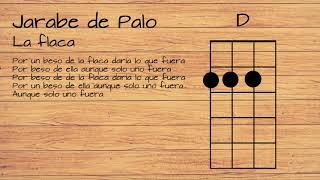 Jarabe De Palo  La Flaca UKELELE TUTORIAL CON LETRA [upl. by Perrine779]