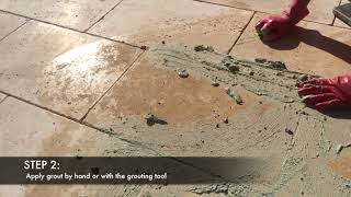 How To Grout Travertine Pavers [upl. by Enyedy]