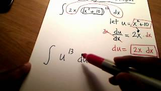 Calc I Integration by Substitution Introduction [upl. by Nosidda529]