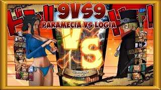 One Piece Burning Blood  2 Players Gameplay  9 VS 9  Paramecia VS Logia user [upl. by Aneleairam]