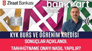 KYK BURS VE KREDİ SONUÇLARI AÇIKLANDI KYK TAAHHÜTNAME ONAYI NASIL YAPILIR [upl. by Clerk704]