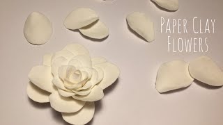 Paper Clay Flowers tutorial [upl. by Nemad]