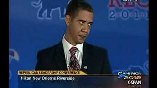 Obama Impersonator at Republican Leadership Conference [upl. by Cerracchio462]