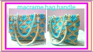 EASY Macrame handle for bag [upl. by Hagile]