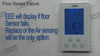 F902GFCI Floor Heating Thermostat Floor Sensor Error [upl. by Lleraj]