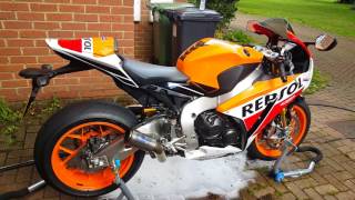 2015 Honda fireblade sp Racefit exhaust cold start [upl. by Falk]