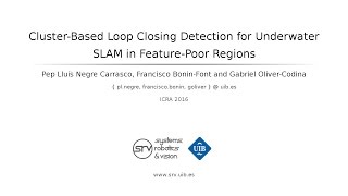 ClusterBased Loop Closing Detection for Underwater SLAM in FeaturePoor Regions [upl. by Opalina953]