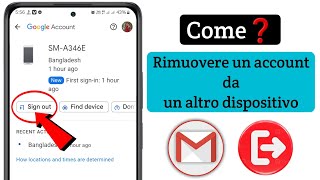 Come rimuovere il tuo account Gmail da un altro dispositivo❓ [upl. by Ludovico]