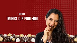 GRICHA  Trufas con proteína  Postre Fit  GRICETAS [upl. by Nageek]