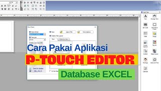 P Touch Editor Basic menggunakan Database excel [upl. by Marsha644]