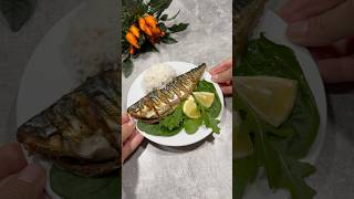 Gegrillte Makrele 🐟Скумбрія на грилі 🐟Recipe in the description fyp asmr cooking food shorts [upl. by Ellerrehc]