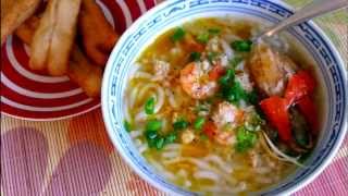 Bánh canh  Vietnamese Thick Noodle Soup Recipe  Helens Recipes [upl. by Omarr]