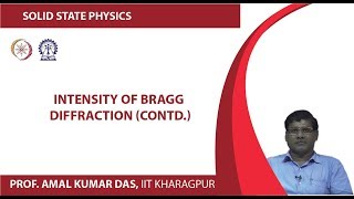 Lecture 31 Intensity of Bragg Diffraction Contd [upl. by Sears650]