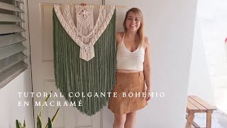 Tutorial colgante bohemio en macramé [upl. by Jamima]