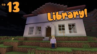 Building a library for the villagers  Minecraft episode 13 [upl. by Elke]