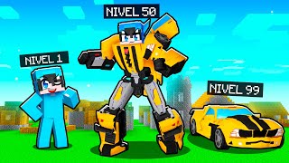 Sobreviví como un TRANSFORMER Súper PODEROSO en Minecraft [upl. by Anyg165]