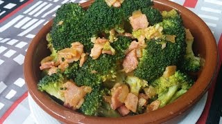 Brocoli Salteado con Beicon  Tu Cocina En Casa [upl. by Kaplan]