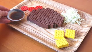 Grilling Lego Wagyu Steak 🥩 No Talking ASMR Inspired By Tomosteen [upl. by Anadroj]