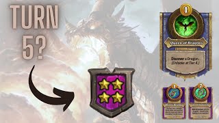 Tier 4 by Turn 5 Alexstrasza’s Fast Dragons Take Over  Hearthstone Battlegrounds [upl. by Novonod]